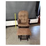 Clean Glider Rocker W/ Glider Ottoman