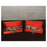 2 Jensen Metal Boxes Full Of Sockets & Extensions
