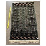 Vintage Hand Knotted India Kashmiri Rug Wool