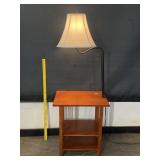 Oak 3 Level Lamp Table