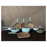 12. PCS Tasty Aqua Non Stick Cookware