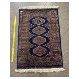 Vintage Hand Knotted Kashmiri Wool Rug India