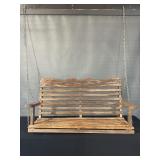 Prinitive Porch Swing With Waterproof Protectant