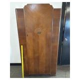 Vintage Birch and Walnut Armoire