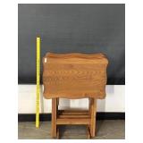 4 Tiger Oak TV Trays