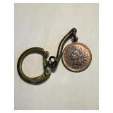 1901 Indian Head Penny Key Chain