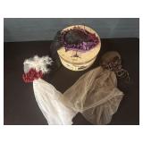 Hat Box w/ 3 Vintage Ladies Hats