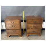 2 Tall 3 Drawer Bedside Tables