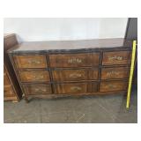 Vintage Bassett Ribbon Front 9 Drawer Dresser