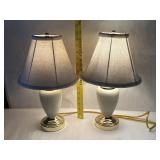 2 Ceramic Gold Base Table Lamps