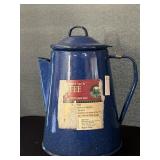 Vintage Enamelware Coffee Pot W/ Percolator