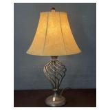 Twisted Iron Base Table Lamp