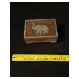 Antique Brass Lined Elephant Box