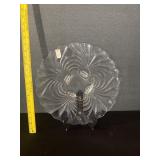 Vintage Swilrl Glass Serving Platter