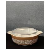 Vintage Woodland Brown Pyrex Casserole