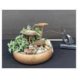 Vintage Copper Basin Fountain W/ River Rock