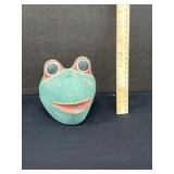 Vintage Indonesian Wood Frog Container