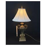 Vintage Ornate Urn Style Wood Table Lamp