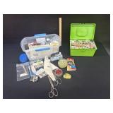Large Lot Of Sewing Item Old Spools & More