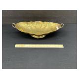 Vintage Hammered Brass Centerpiece Bowl