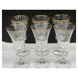 6 Mikasa Antique Lace Crystal Ice Tea Glasses