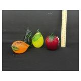 1970's Hand Blown Murano Style Glass Fruit