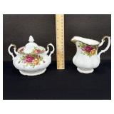 Royal Albert Old Country Roses Cream & Sugar