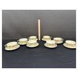 8 Franciscan Desert Rose Cups & Saucers
