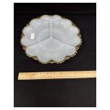 Vintage Anchor Hocking Milk Glass Divided Relish