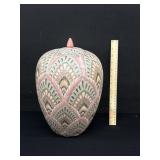 Vintage Toyo Large Peacock Ginger Jar