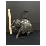 Vintage Wooden Elephant Candle Holder India