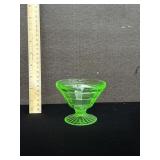 Vintage Anchor Hocking Vaseline Glass Sherbert