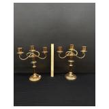 2 Vintage Copper Candleabras