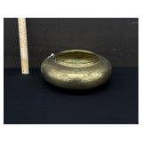 Vintage Hammered Brass Flower Holder