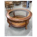 Vintage French Style Coffee Table With Curved Legs