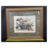 Vintage Framed Print 'Basket of Flowers'