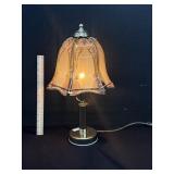 Vintage Brass Glass Shade Lamp