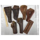 Lot of Vintage Leather Gun Holsters