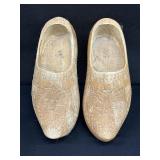 Large Carved Dutch Clogs