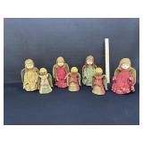 Vintage Hand Made Burlap Set of Angels