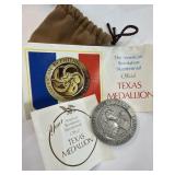3 OZ. Texas 99.9 Pure Silver Medallion 1976