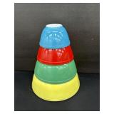 Vintage Pyrex Primary Color Nesting Mixing Bowls