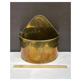 Vintage Brass Wall Planter