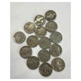 15 Buffalo Indian Head Nickels