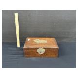 Antique Copper Lined Cigar Box