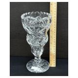Antique Bohemian Czech Pinwheel Footed Vase