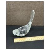 Heavy Glass Bird Paperweight