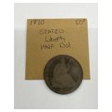 1870 Seated Liberty Half Dollar
