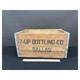 7-Up Bottling Co. Dallas TX Wooden Bottle Crate