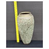 Antique Tall Brass Vase
